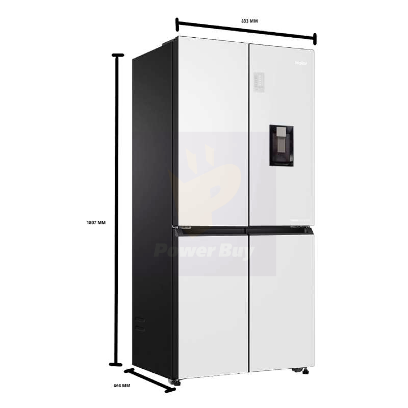 Buy HAIER 4 Doors Refrigerator 16.1 Cubic Inverter (Glass White